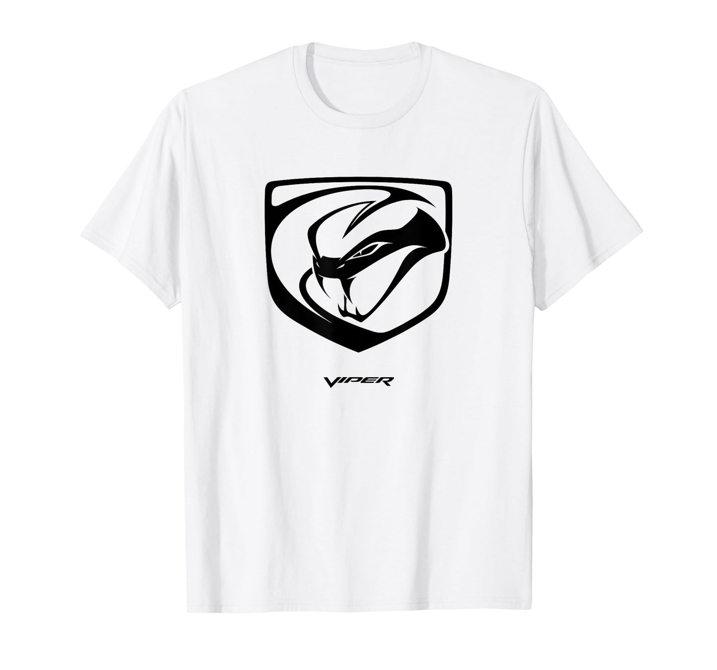 Dodge Men's Grey Viper Logo T-Shirt, Small, Short Sleeve, Classic Fit