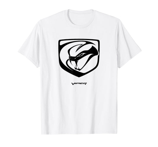 Dodge Men's Grey Viper Logo T-Shirt, Small, Short Sleeve, Classic Fit