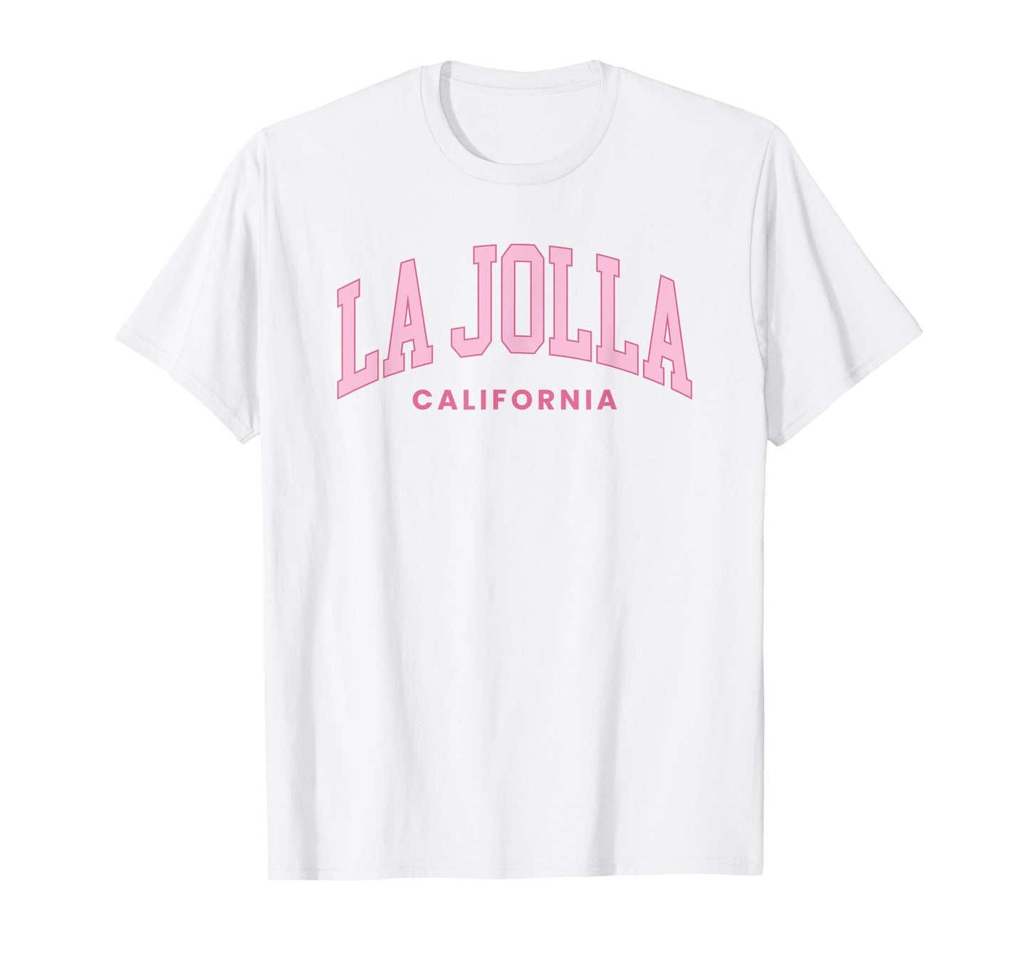 La Jolla California Retro Preppy Throwback Womens Girls Pink T-Shirt