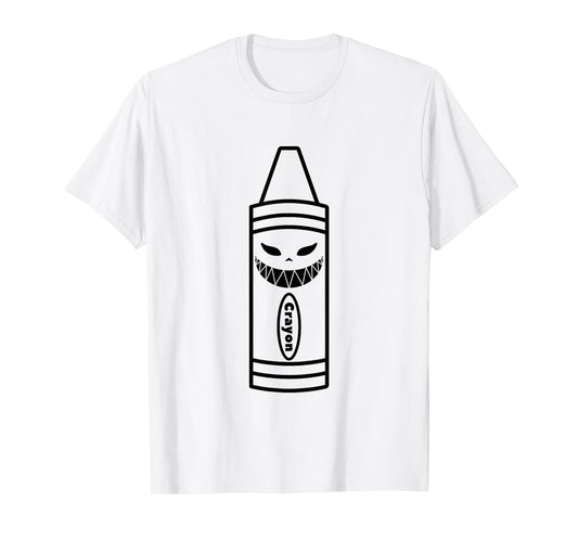 Scary Crayon Box Halloween Easy Costume Couples Adults Kids T-Shirt