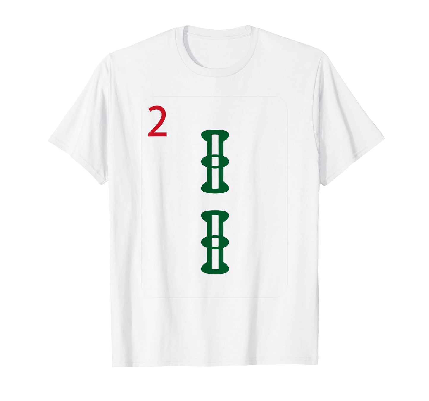 Chinese Mah Jong Bamboo Sozu Two Tile Mahjong Costume T-Shirt