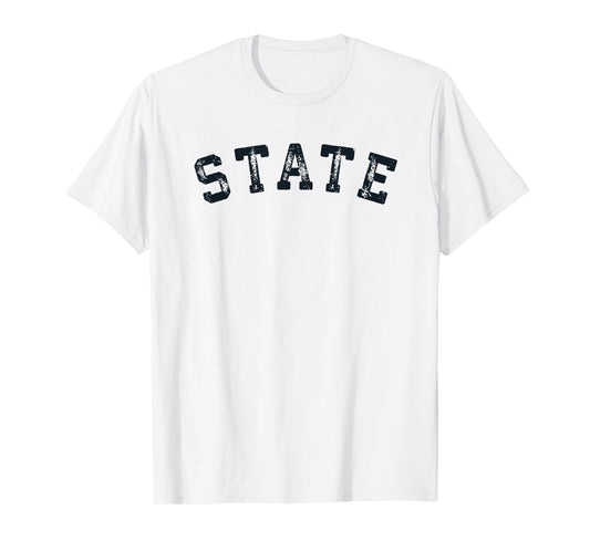 Vintage State T Shirt Distressed Old Retro Sports Gift Tee T-Shirt