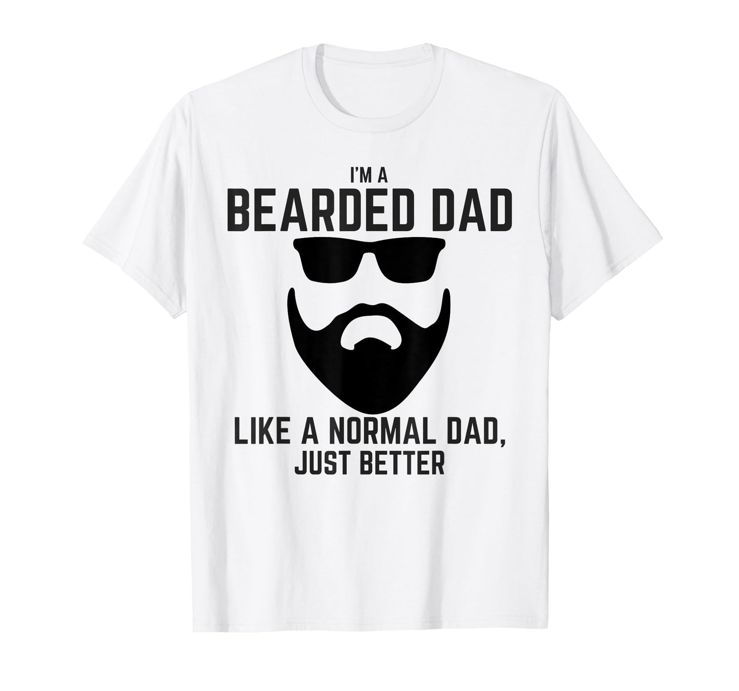 Bearded Dad Mens Beard Humor Funny Superhero T-Shirt