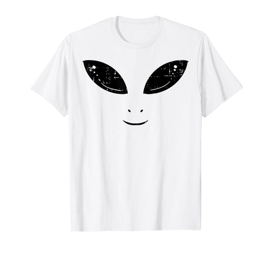 Alien Face Funny Costume UFO Space Boys Girls Kids Men Women T-Shirt