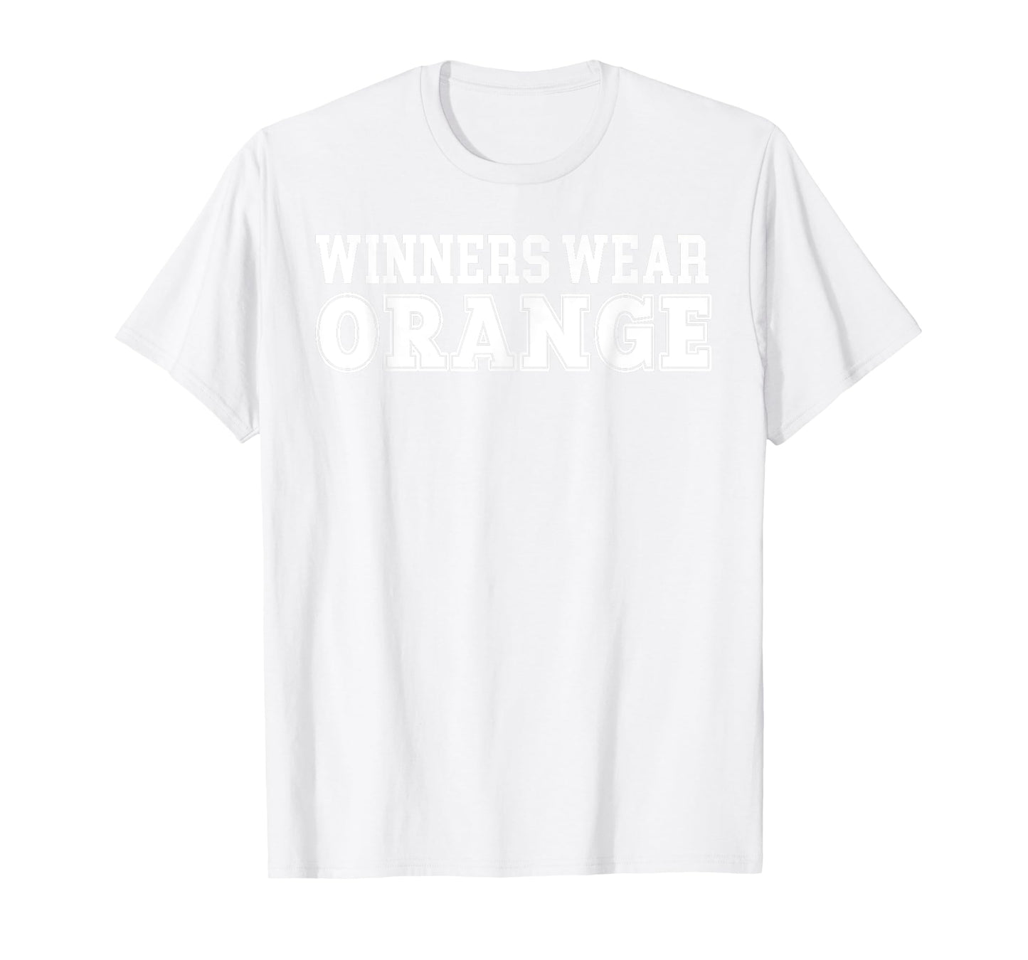 Winners Wear Orange Team Spirit Color War Wear Camp Game T-Shirt