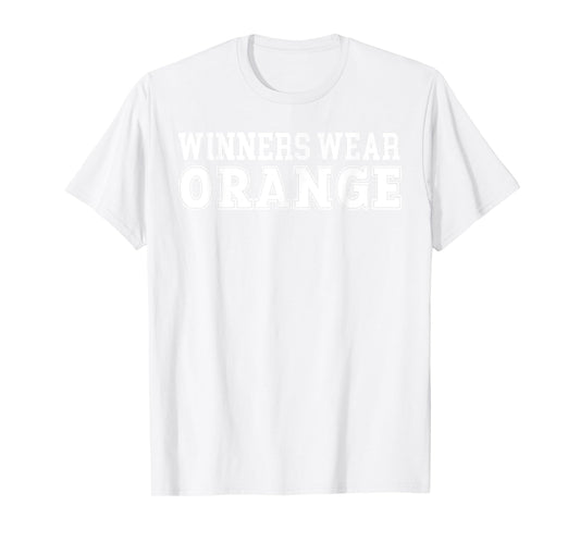 Winners Wear Orange Team Spirit Color War Wear Camp Game T-Shirt