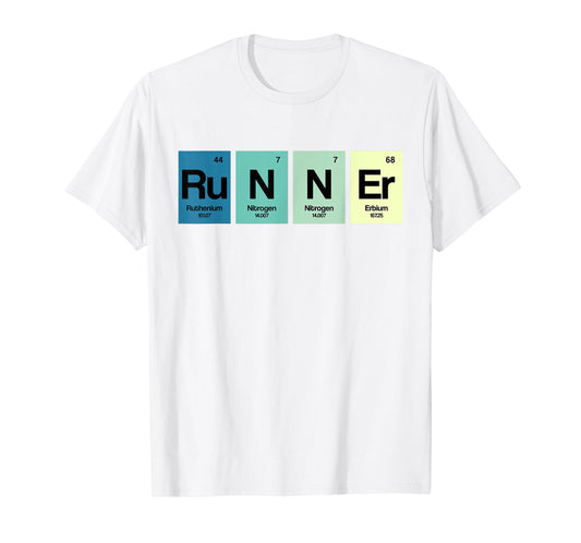 Runner Periodic Table Funy Marathon Runners Science Gift T-Shirt