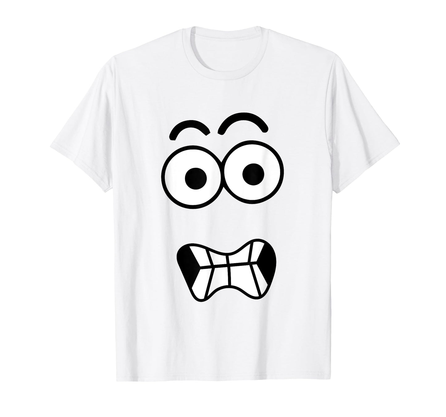 Funny Carrot Face Spooky Eyes Cracked Smile Halloween T-Shirt