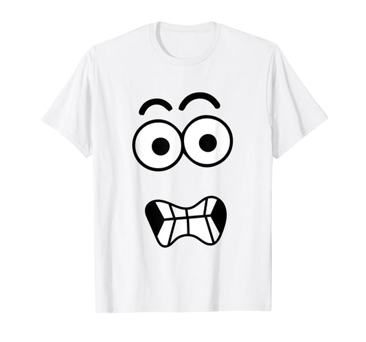 Funny Carrot Face Spooky Eyes Cracked Smile Halloween T-Shirt