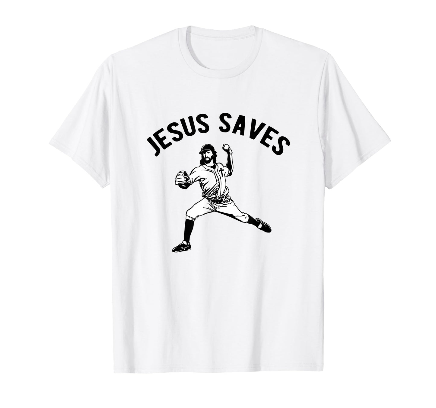 Jesus Saves Baseball pitcher T-Shirt