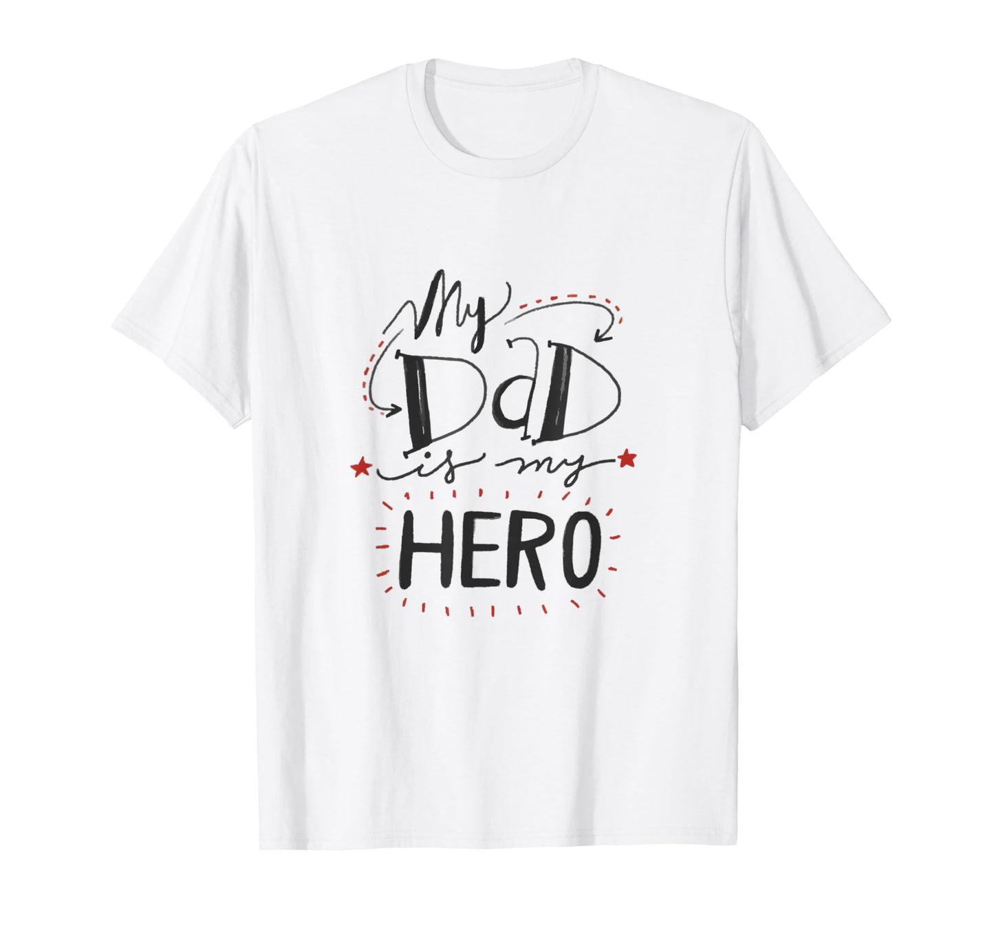 Fathers Day T Shirts For Kids My Dad Is My Hero Cute Design T-Shirt