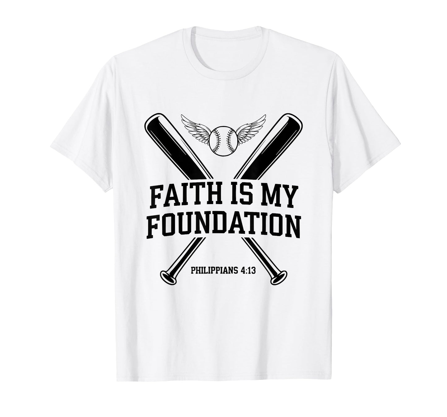 Christian Baseball Player Sports Bible Verse Theme T-Shirt