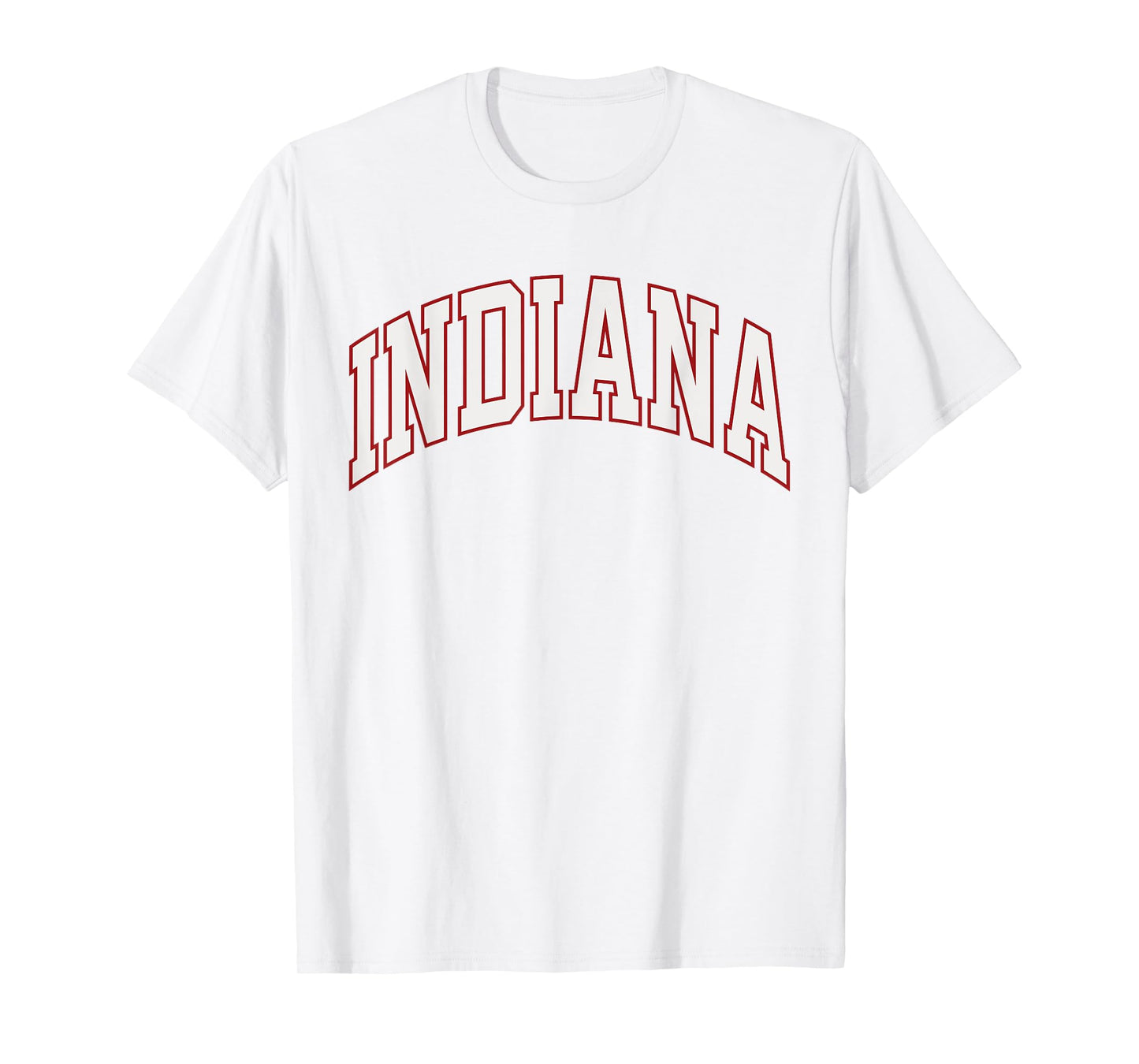 Retro Indiana Men Indiana Women Vintage Red White Souvenir T-Shirt