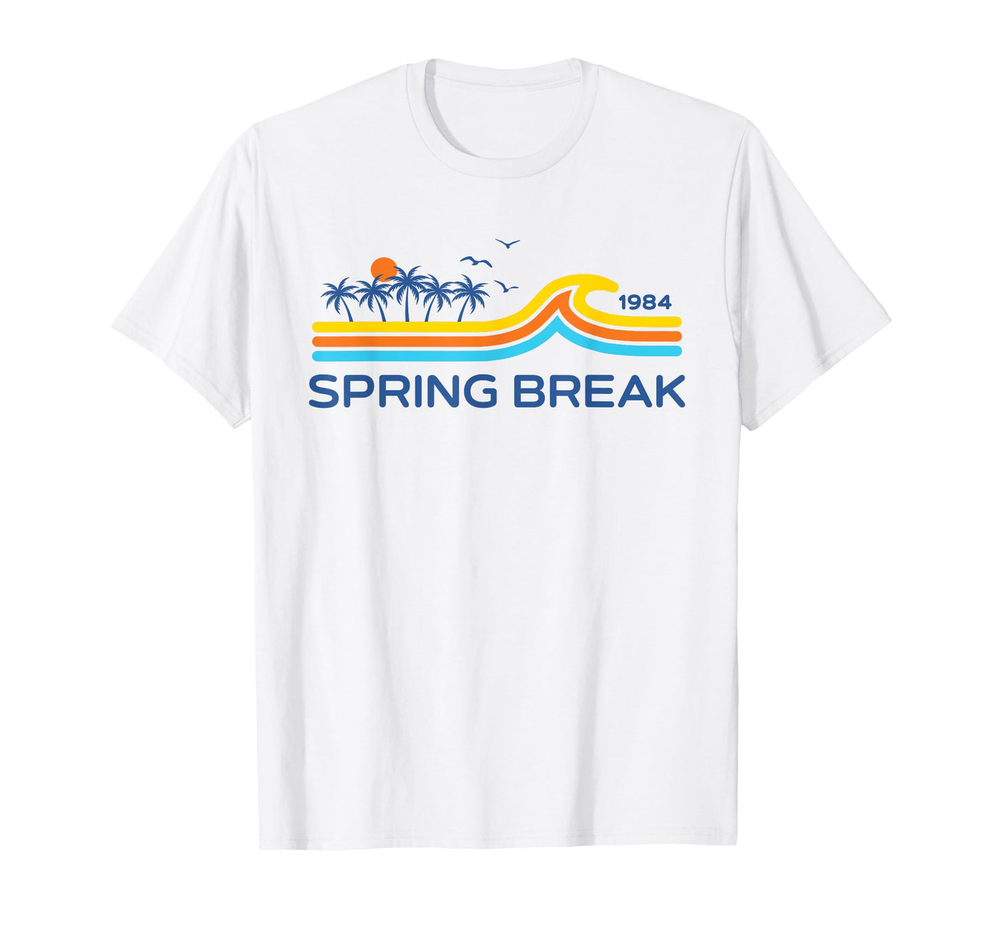 Spring Break Logo 1984 Retro Graphic Color Beach Wear Women T-Shirt