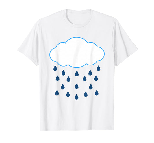 White Clouds Rain Drop Costume Christmas Halloween T-Shirt