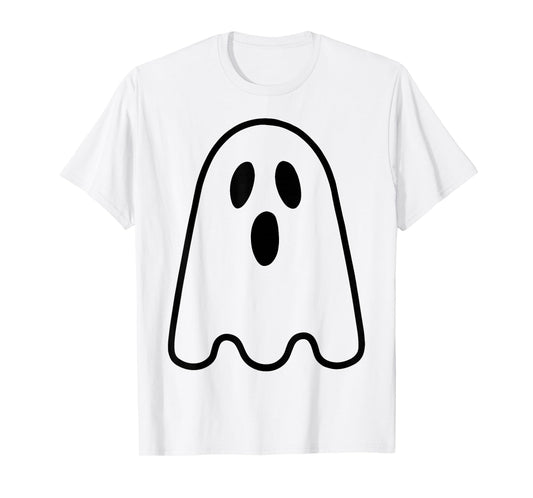 Ghost Shirt Adult Kids Men Women Silly Ghost Face Costume T-Shirt