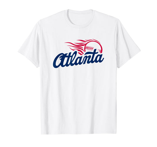 Atlanta Baseball Vintage Minimalist Retro Baseball Lover T-Shirt