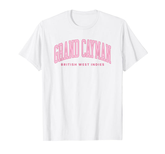 Grand Cayman Islands Summer Retro Preppy Throwback Womens T-Shirt