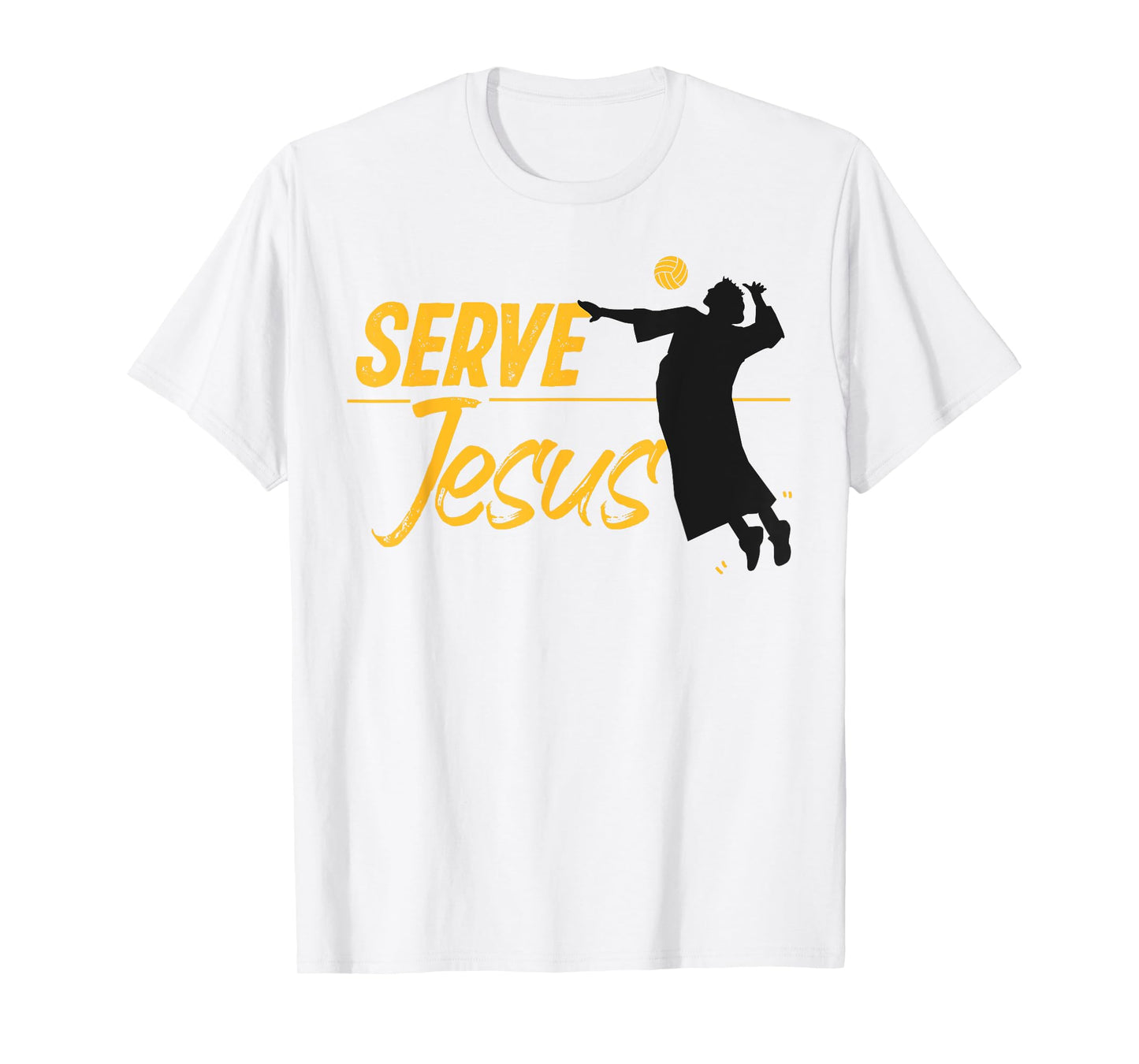 Volleyball Player Team Jesus Christian Serve Jesus T-Shirt