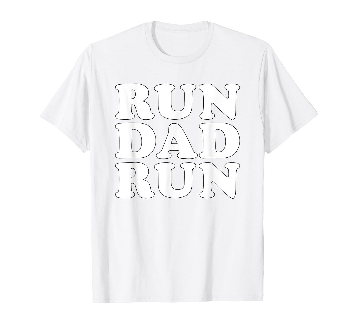 Run Dad Run T-Shirt Marathon Running Spectator Shirt T-Shirt