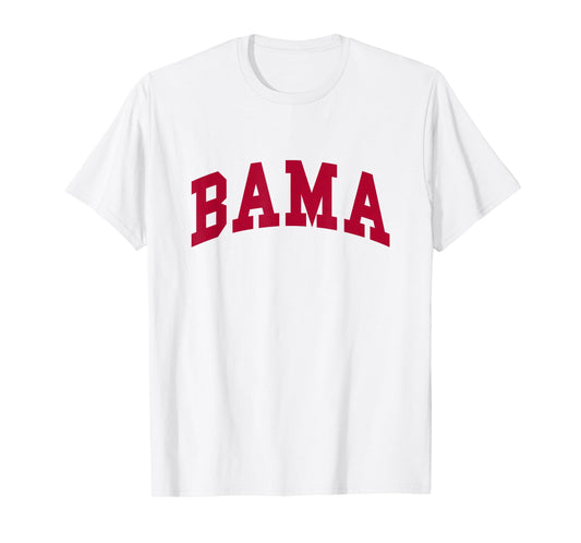 Graphic Apparel Co. - ALABAMA - Unisex Adults - White - Small - Short Sleeve - Classic Fit - Modern - Classic - T-Shirt