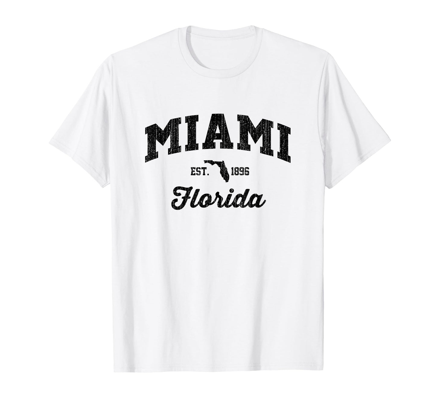 Vintage Miami Florida USA Sports Weathered Retro American T-Shirt