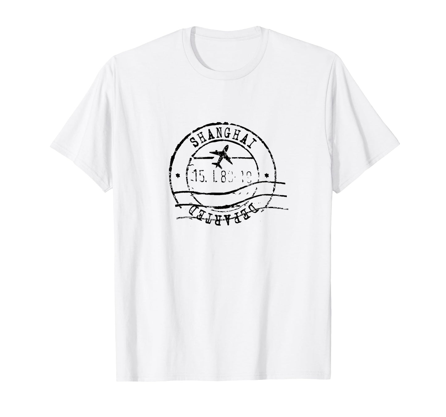 Shanghai China Travel Vintage Passport Stamp T-Shirt