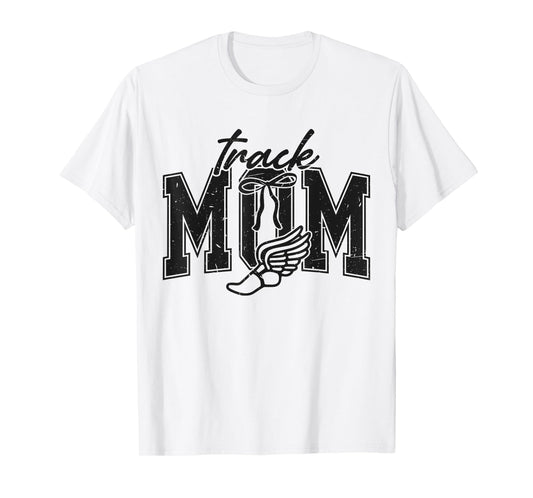 Retro Track Mom Track Mama Game Day Sports Mom Womens Mens T-Shirt
