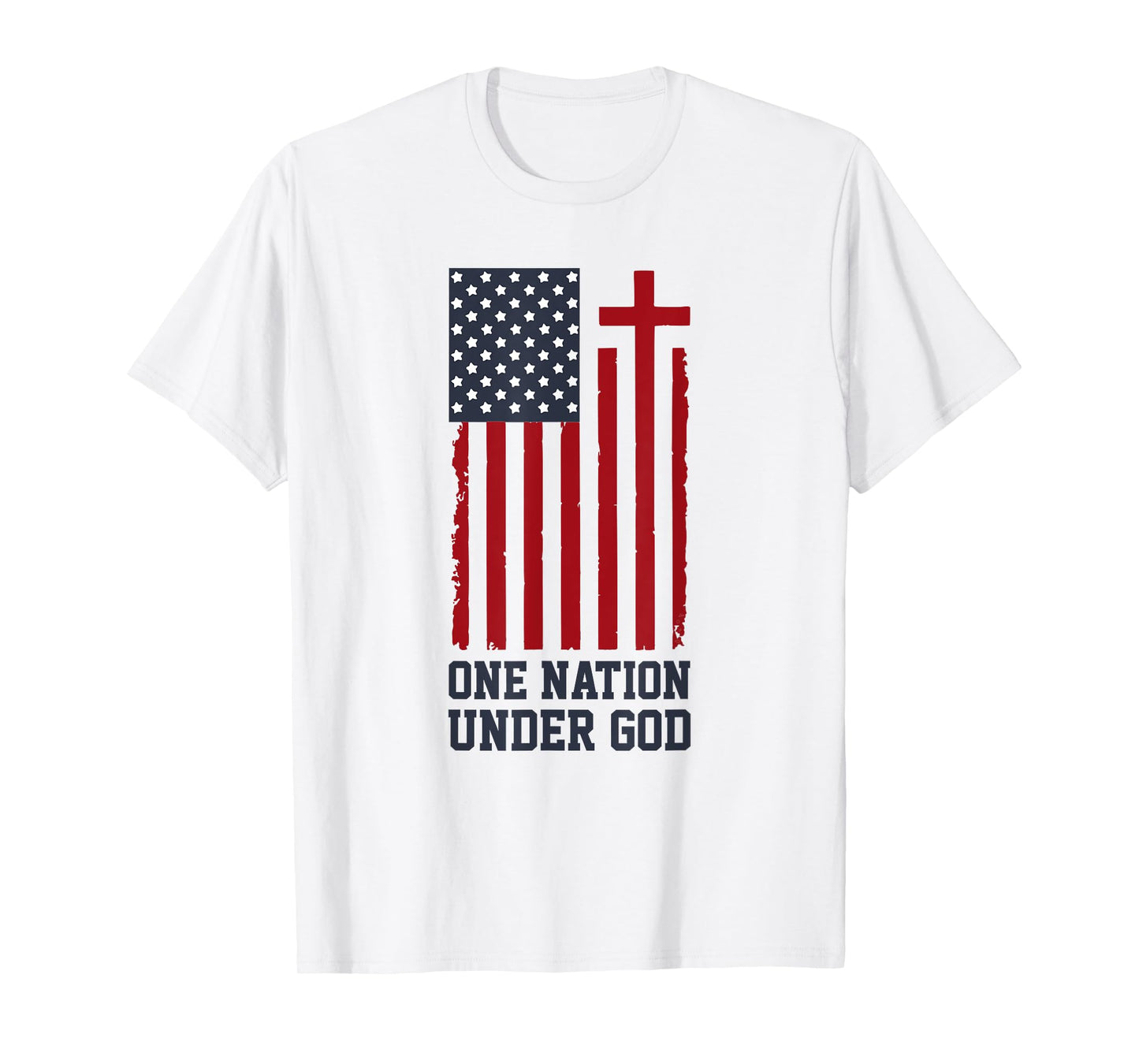 Patriotic Christian American Flag - One Nation Under God T-Shirt