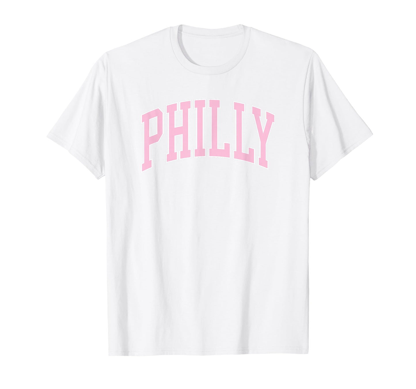 Retro Philly Pink Text Philadelphia Vintage Throwback Womens T-Shirt