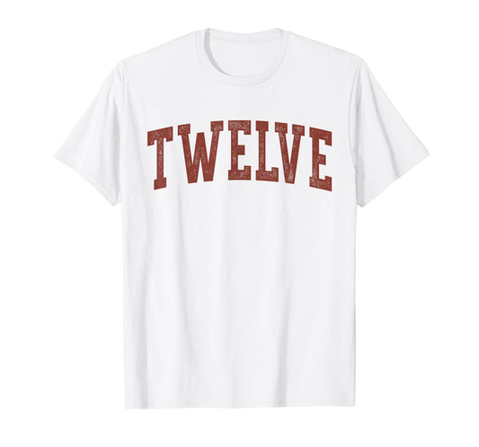 Twelve Minimalist 12th Birthday Design 12-Year-Old T-Shirt