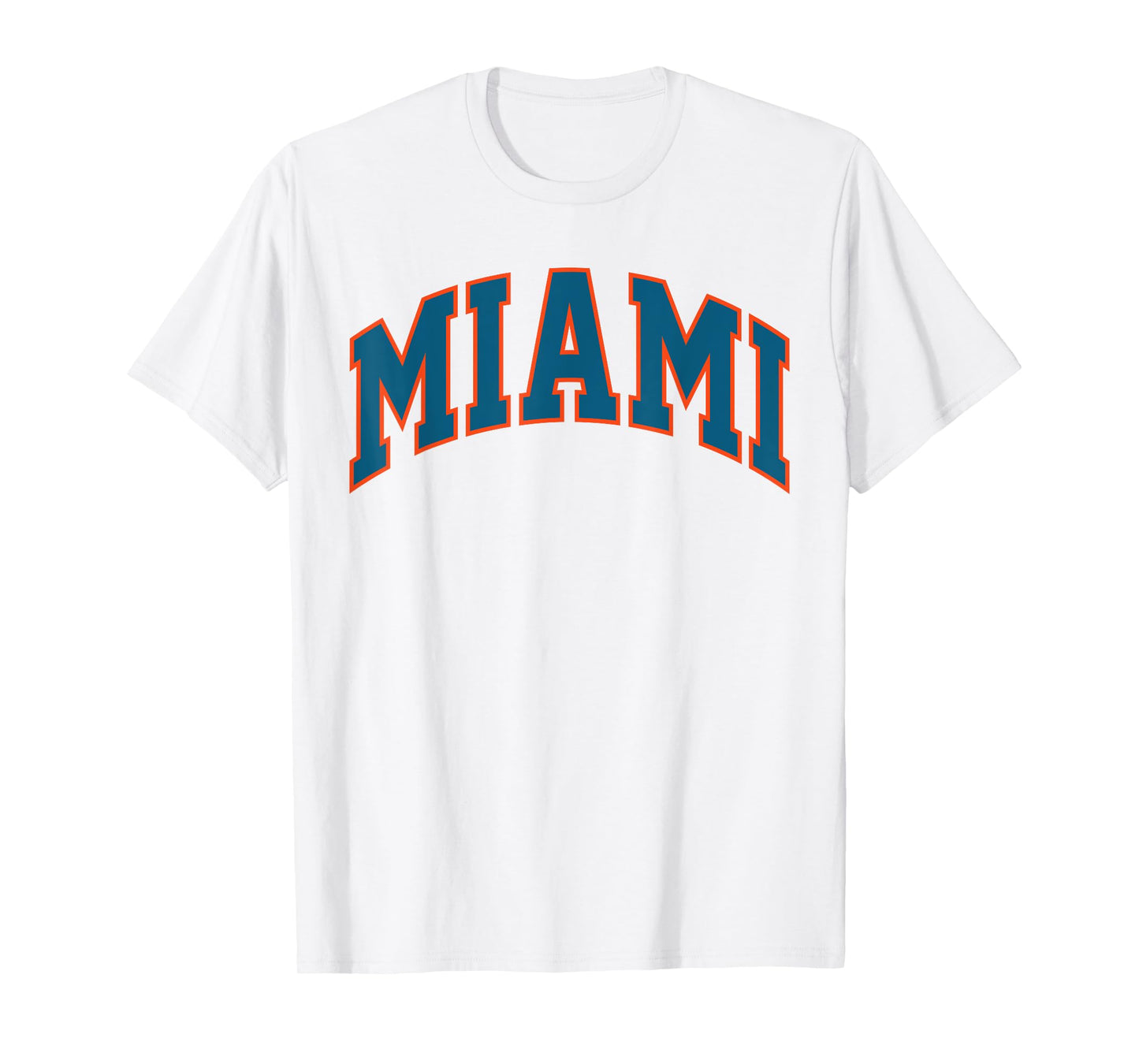 Retro Miami Men Miami Women Vintage Classic Blue Orange FL T-Shirt