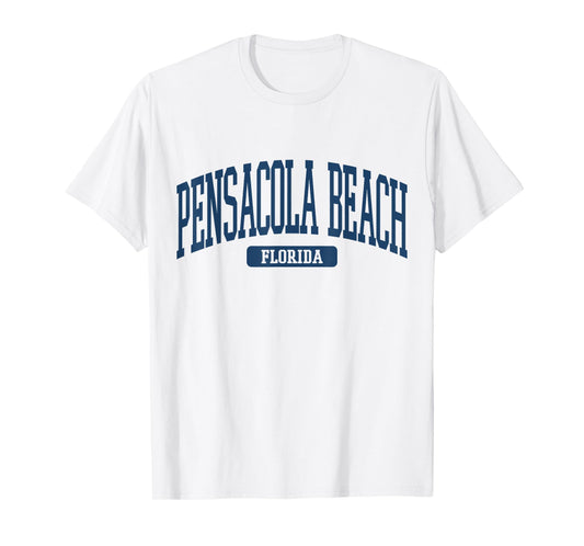 Pensacola Beach Florida Souvenir Beach, Retro, Minimalist T-Shirt
