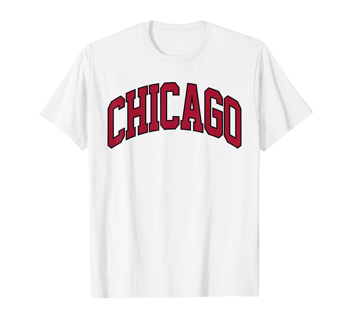 Retro Chicago Throwback Classic Chicago Men Women Red Black T-Shirt