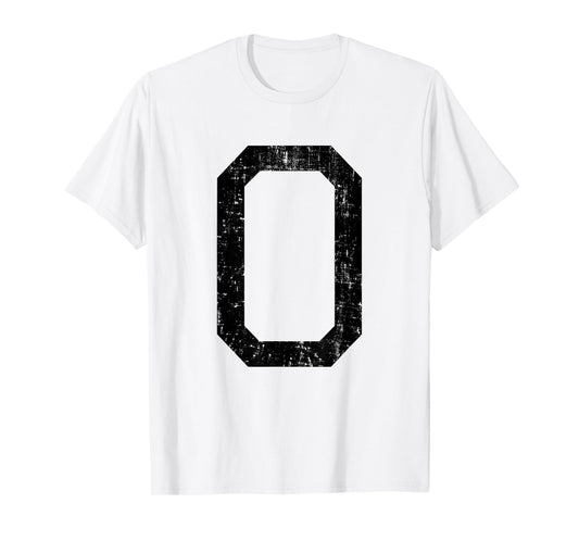 Letter O Capital Alphabet Initial School College Varsity T-Shirt