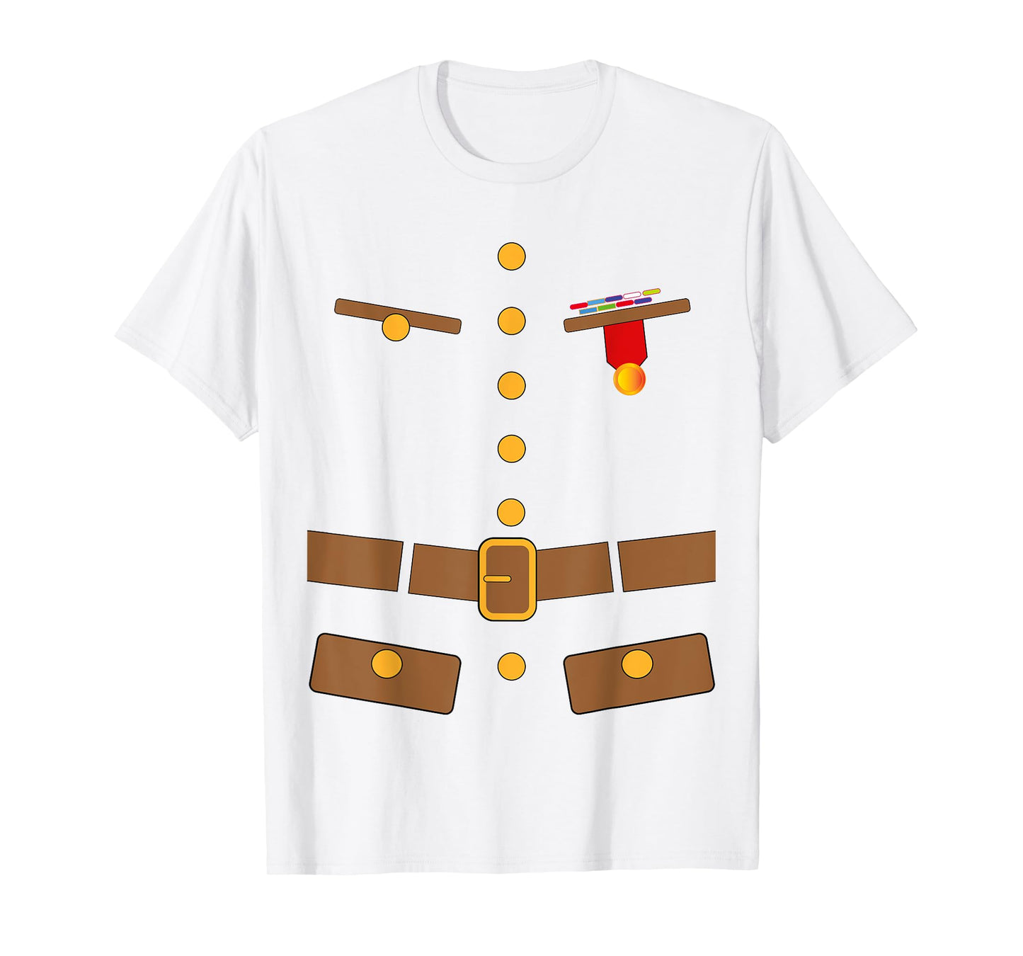 Party Theme Colonel Outfit Col Vest Color Mustard Costume T-Shirt