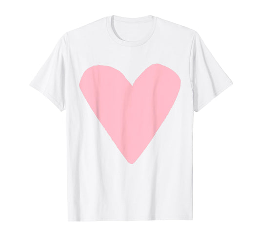 Light Pink Heart Orange T-Shirt