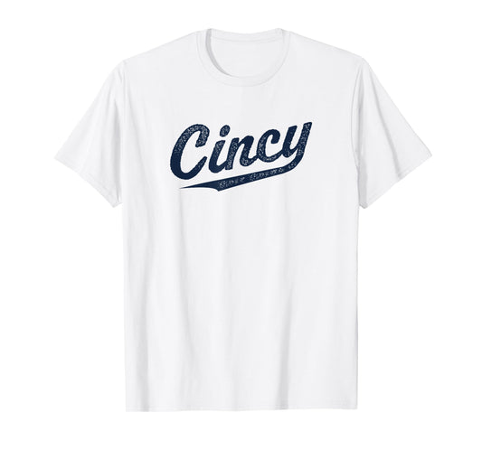 Retro Cincy Cincinnati Ohio vintage cursive script throwback T-Shirt