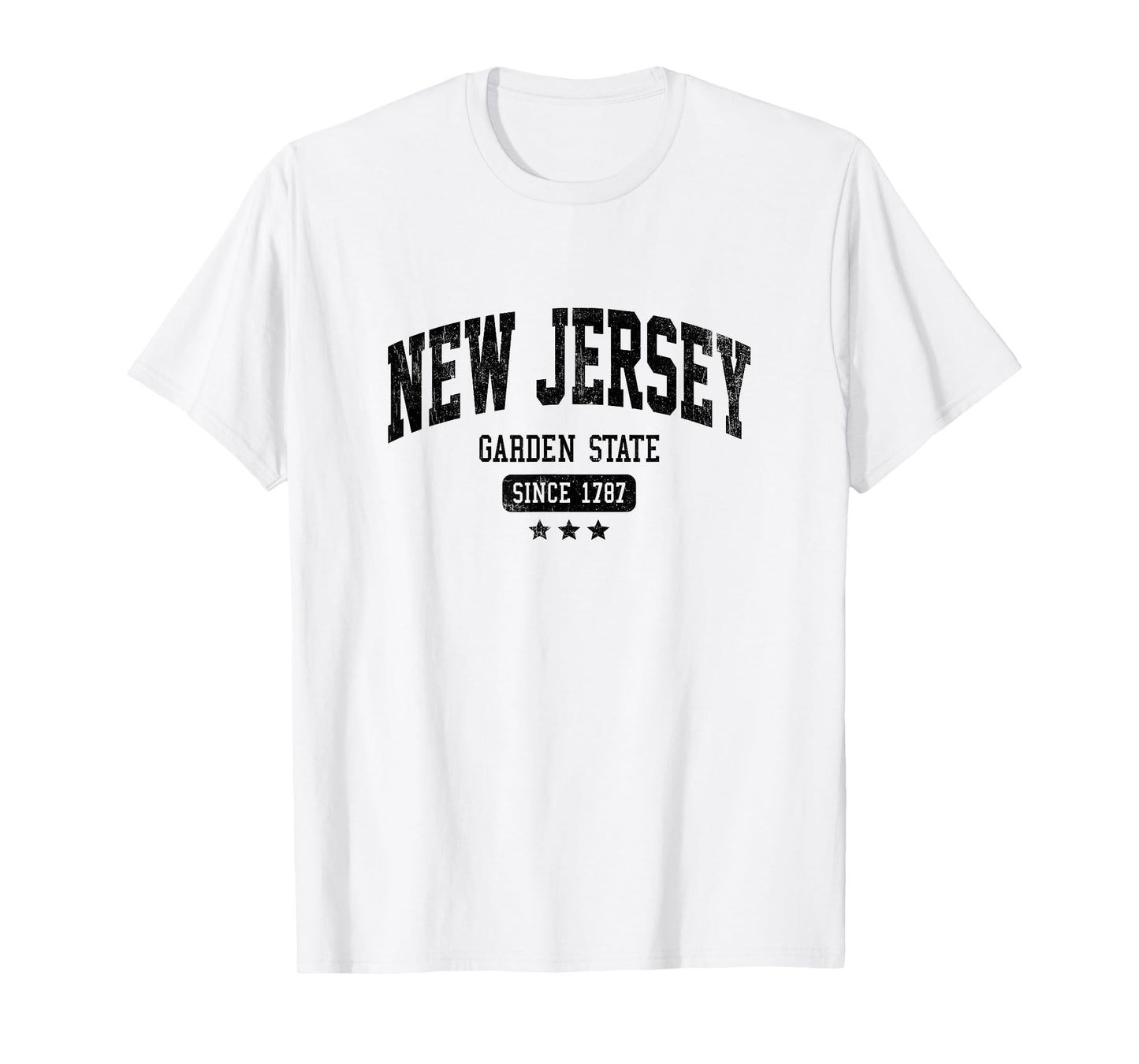 Vintage New Jersey The Garden State NJ USA Weathered Dark T-Shirt