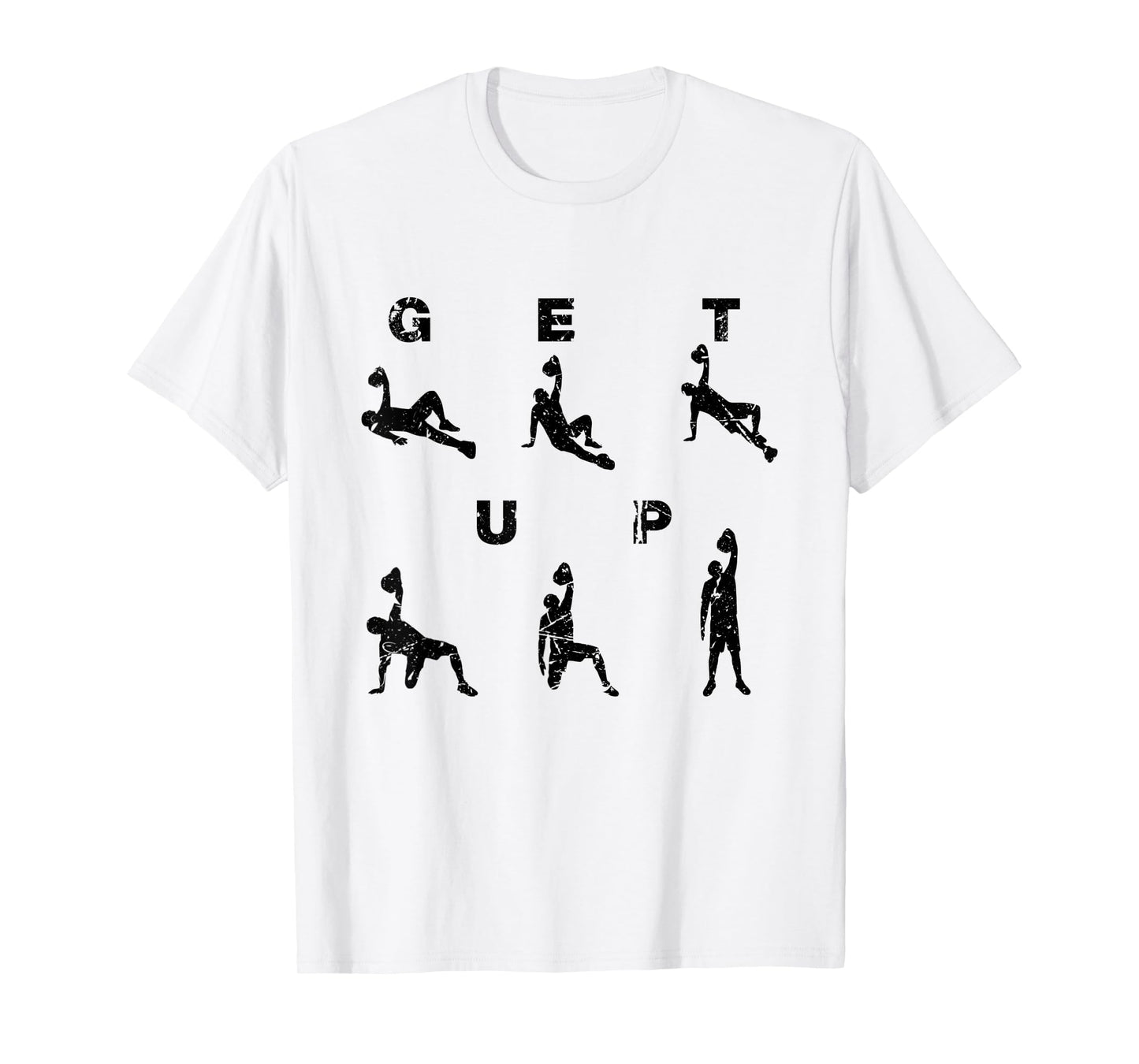 Kettlebell Men Women Workout Turkish Get Up Training T-Shirt