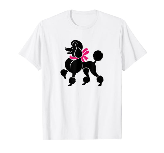 Sock Hop, Poodle, Pink Scarf T-Shirt