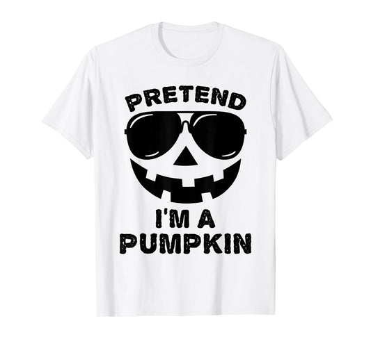 Pretend I'm A Pumpkin Halloween Costume Couples Matching T-Shirt
