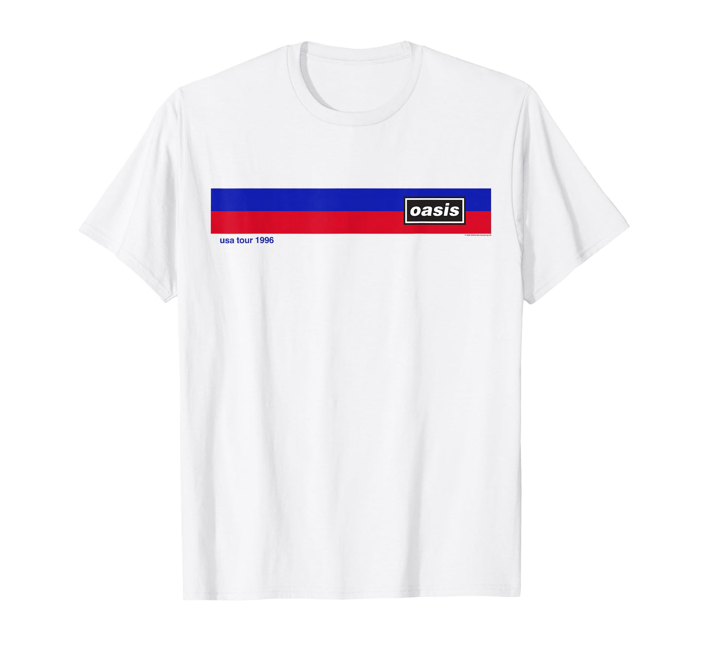 Oasis – Amazon Exclusive Vintage USA Tour 1996 Baby Blue T-Shirt