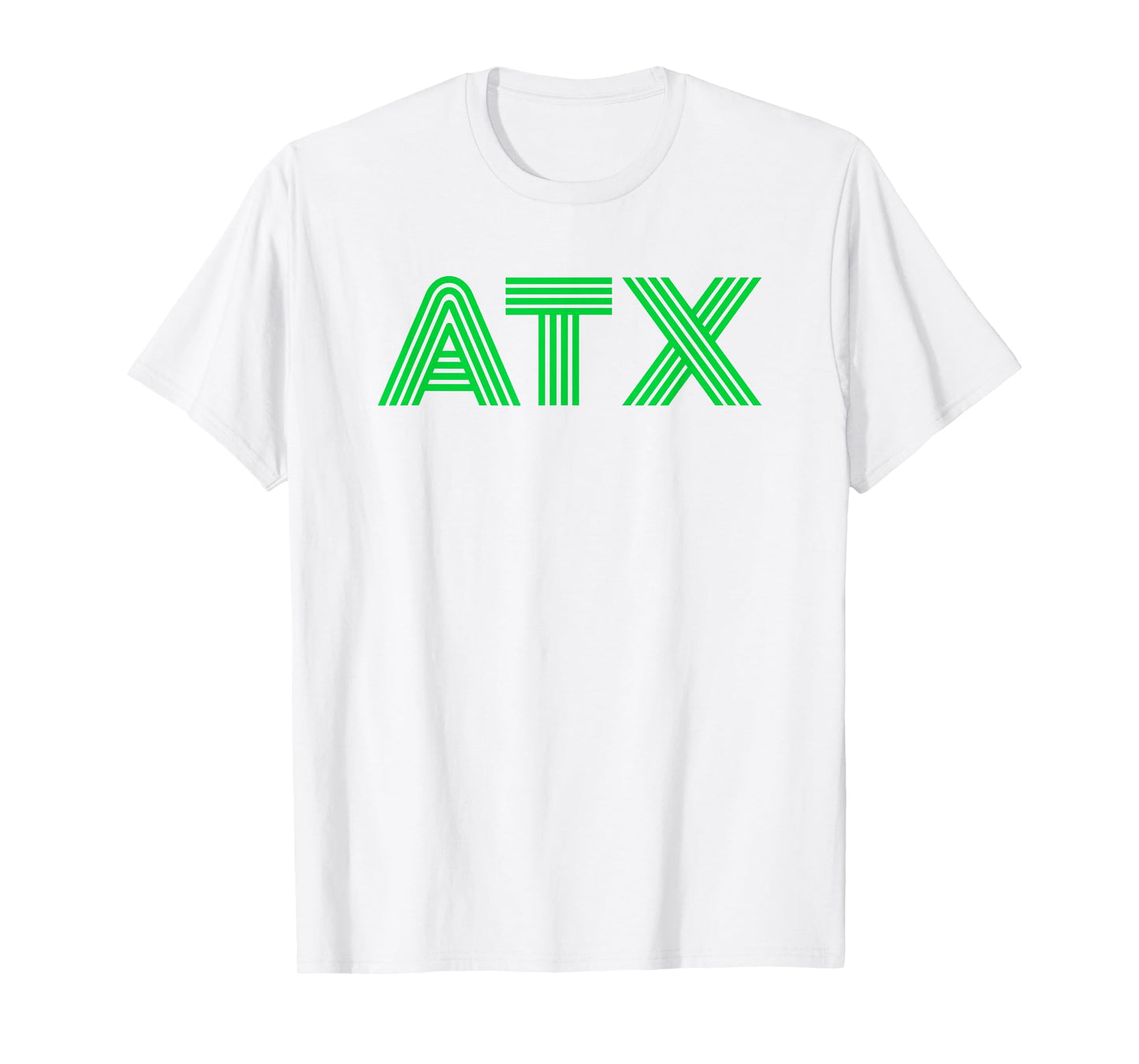 ATX/Austin TX Retro Design in Green T-Shirt