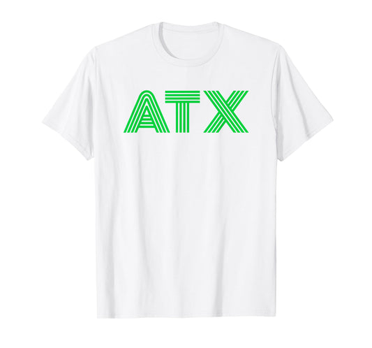 ATX/Austin TX Retro Design in Green T-Shirt