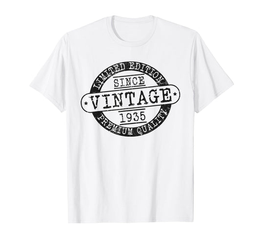 Vintage Since 1935, Rustic Style Born In 1935 Birthday Gifts T-Shirt