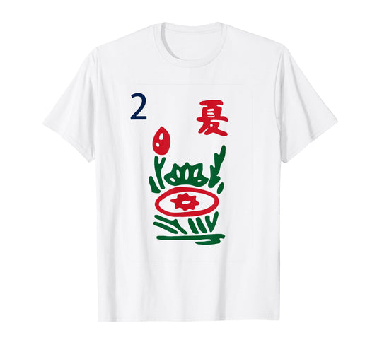Chinese Mah Jong Seasons Summer Tile Mahjong Costume T-Shirt