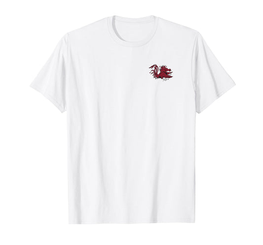 South Carolina Gamecocks Icon Front/Back White T-Shirt