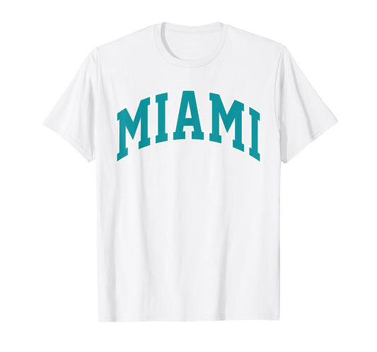 Retro Miami Men Miami Women Vintage Classic Orange Aqua FL T-Shirt