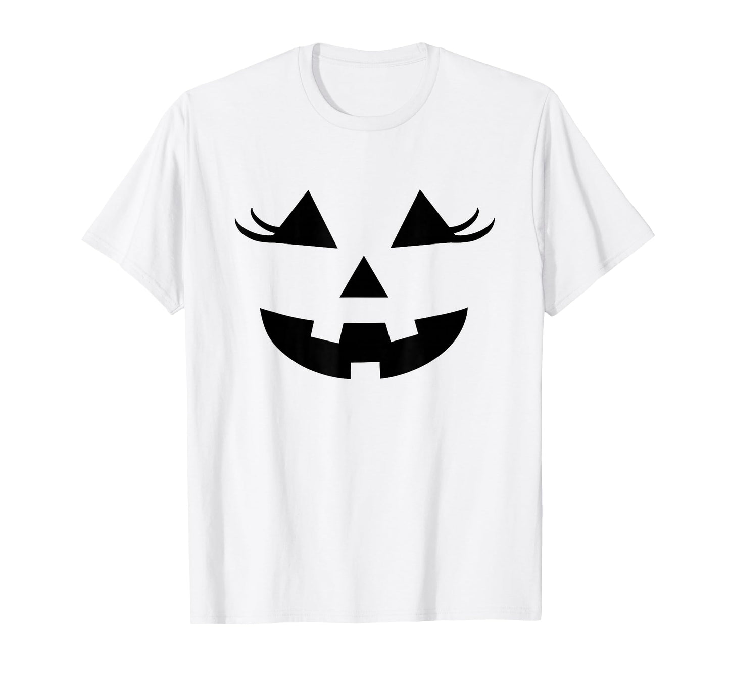 Pumpkin Lashes for Pink Halloween Vibe Jack O Lantern Face T-Shirt
